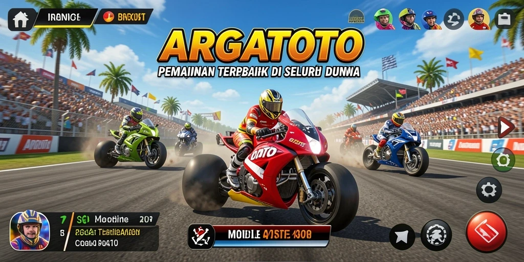 Tampilan gameplay balapan menarik di ARGATOTO.