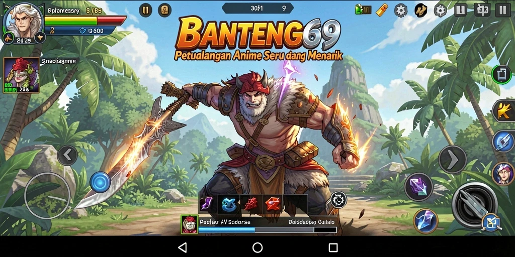 Tampilan gameplay seru di BANTENG69, penuh aksi dan karakter menarik.