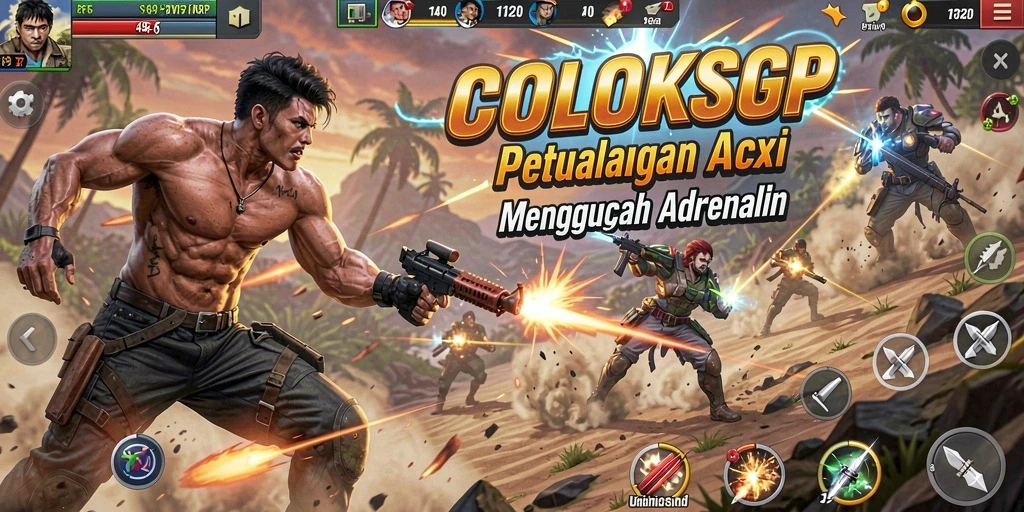 Screenshot gameplay COLOKSGP menampilkan aksi mendebarkan di jalur pertempuran.