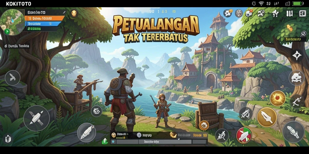 Tampilan gameplay KOKITOTO yang mengesankan dalam dunia terbuka.