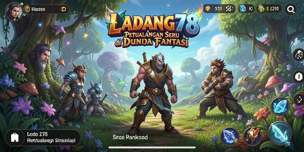 Tampilan gameplay epik di dunia fantasi LADANG78.