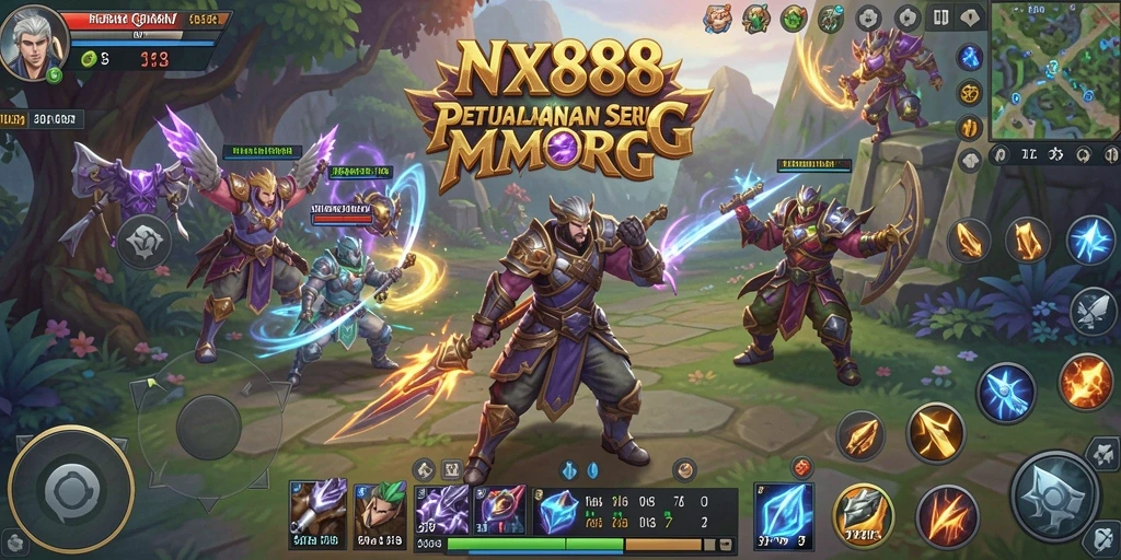 Tampilan gameplay menarik dari NX888 dalam dunia MMORPG.