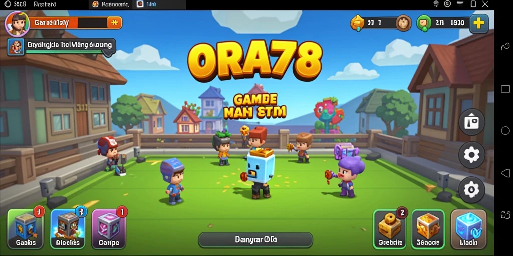 Tampilan menarik gameplay <strong>ORA78</strong> dengan karakter dan item yang bervariasi.